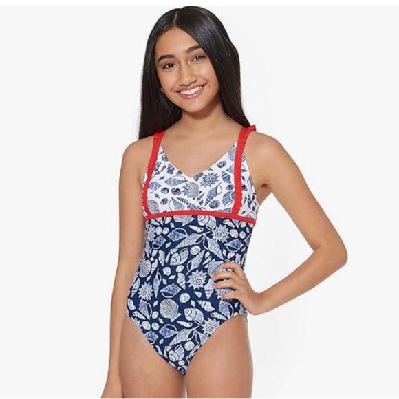 NWT Tommy Bahama seashell ocean one piece swimsuit - Picture 1 of 8